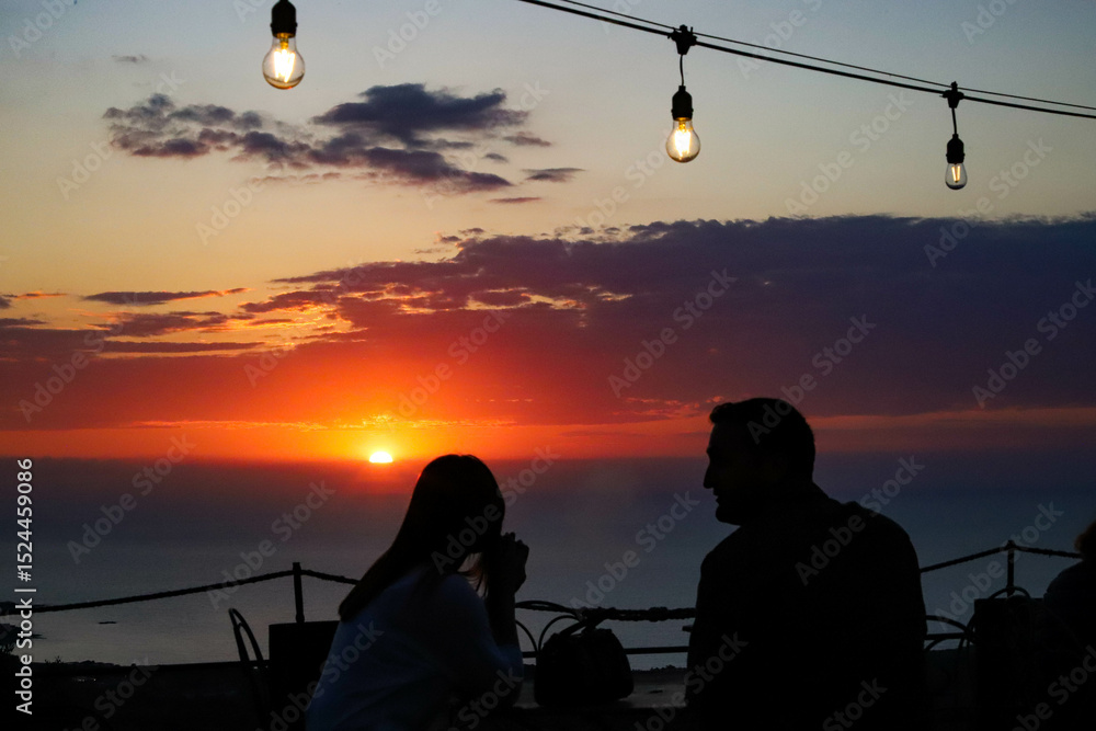 Fototapeta premium coucher de soleil sur la Corse