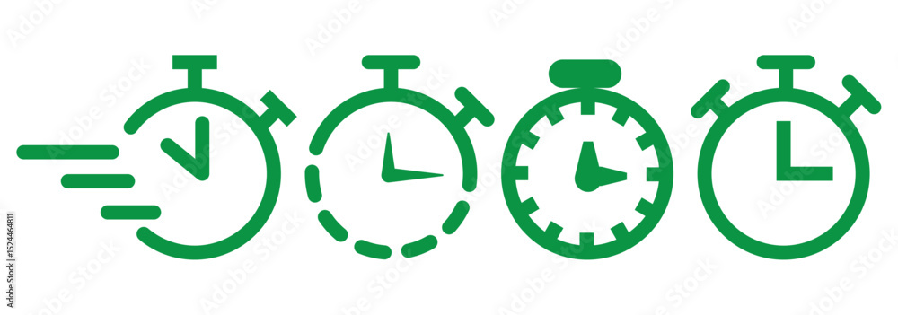 Timer, clock, stopwatch vector icon set. Timer icon set, timer from 1 to 10 minutes. 1, 2, 3, 4, 5, 6, 7, 8, 9, 10, min, timer clock isolated vector illustration. Flat style. Timer, clock, stopwatch vector icon set. Timer icon set, timer from 1 to 10 minutes. 1, 2, 3, 4, 5, 6, 7, 8, 9, 10, min, timer clock isolated vector illustration. Flat style.