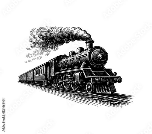 A freight train traveling on tracks with sky background during daytime