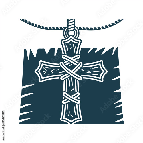 Troll Cross Amulet: Nordic Protection Symbol Troll Cross A twisted iron amulet for protection against evil