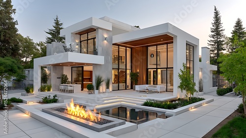 Stunning cantilever villa view high resolution photo