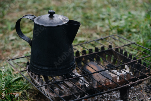 kettle on the campfire