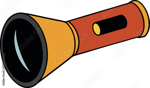 Close-up Flashlight View – Lighting Equipment Icon

