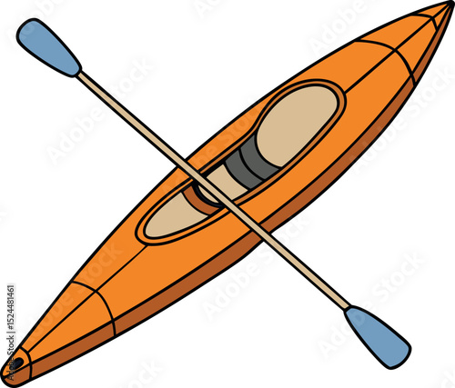 Wooden Oars Crossed – Boating or Canoe Icon


