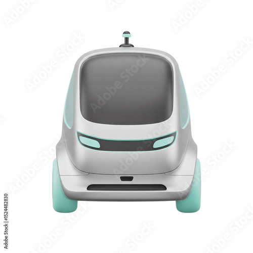 Fototapeta 3D futuristic autonomous delivery robot