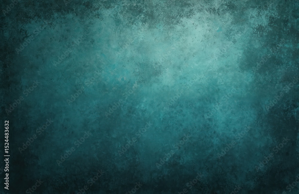 Fototapeta premium Grungy teal background with distressed texture. Moody blue, cyan colors, abstract art design. Painted surface, old texture, weathered grunge pattern background. Ideal for creative projects like