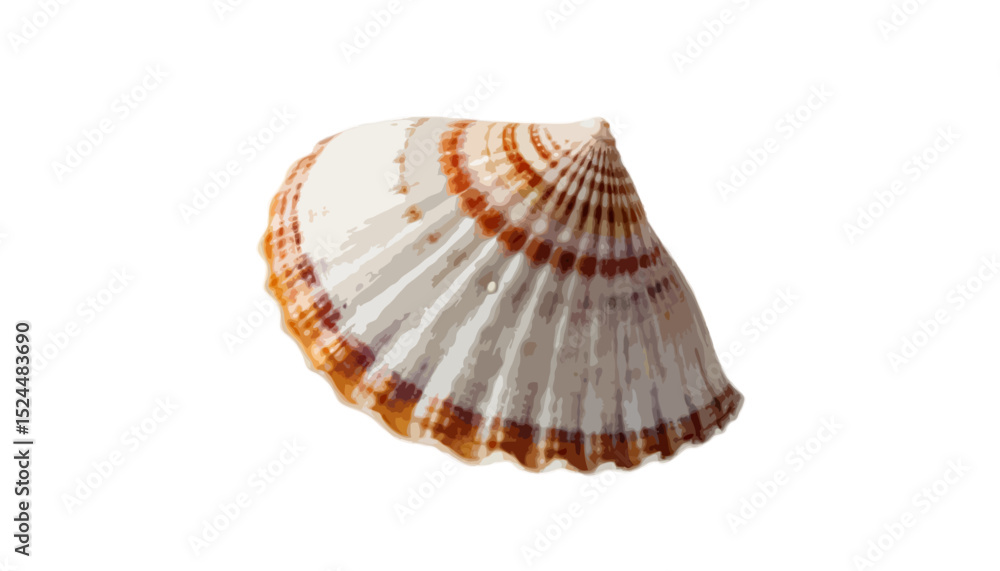 Obraz premium A seashell isolated on transparent background 