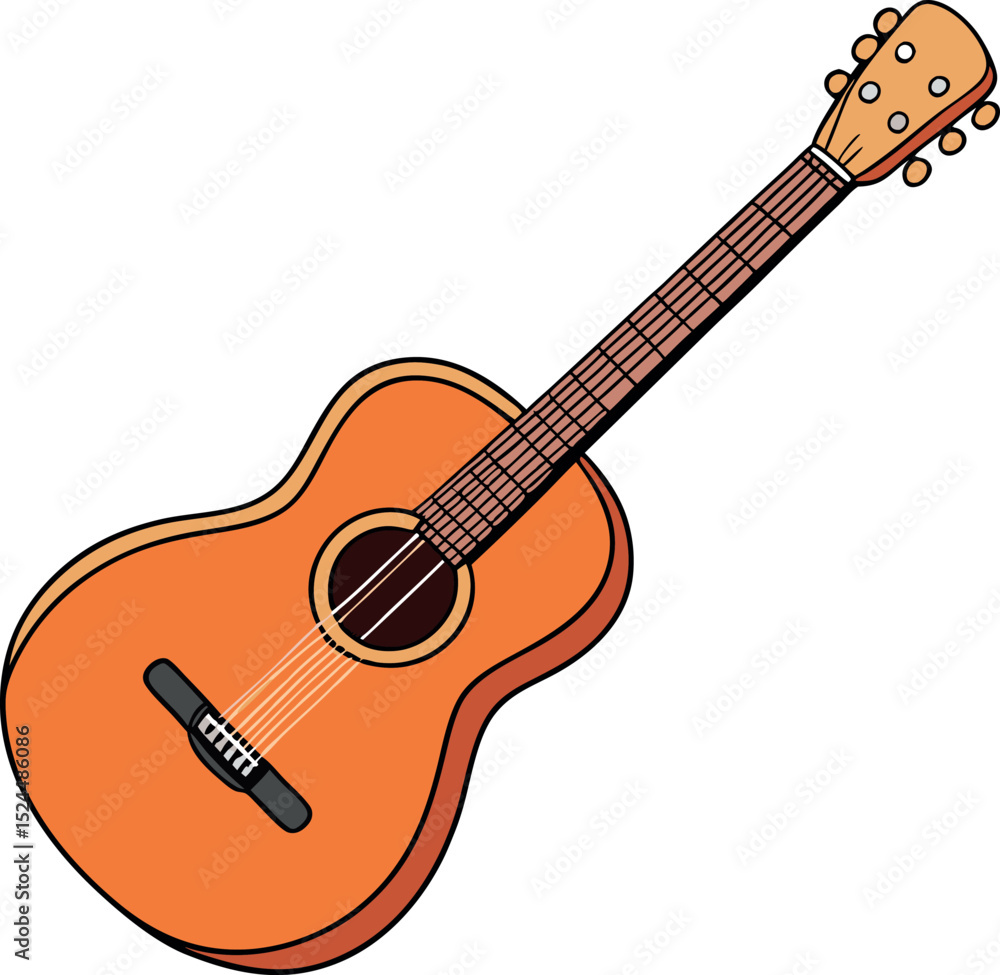 Fototapeta premium acoustic guitar isolated on white