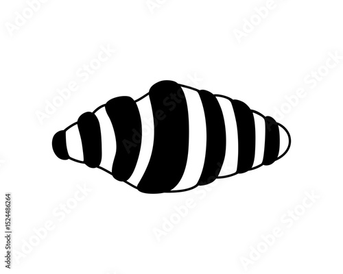 Wallpaper Mural Simple drawing of a croissant, vector icon Torontodigital.ca