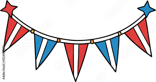 String Bunting – Festival or Outdoor Decoration Vector


