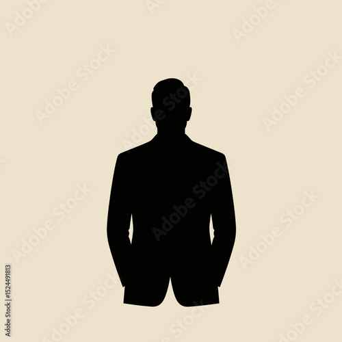Suit Silhouette,Men blazer or jacket symbol simple silhouette icon on background
