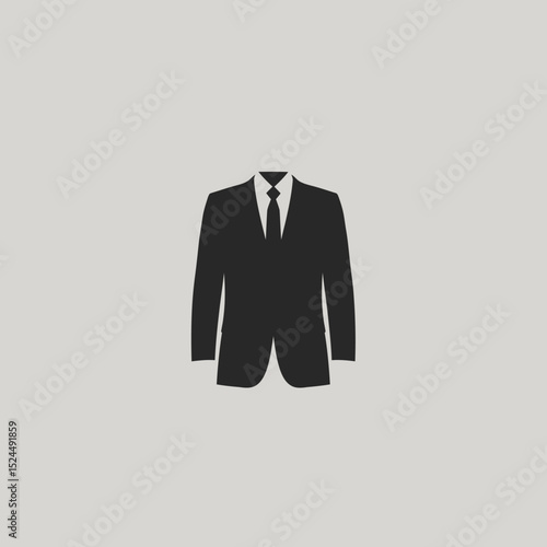 Suit Silhouette,Men blazer or jacket symbol simple silhouette icon on background
