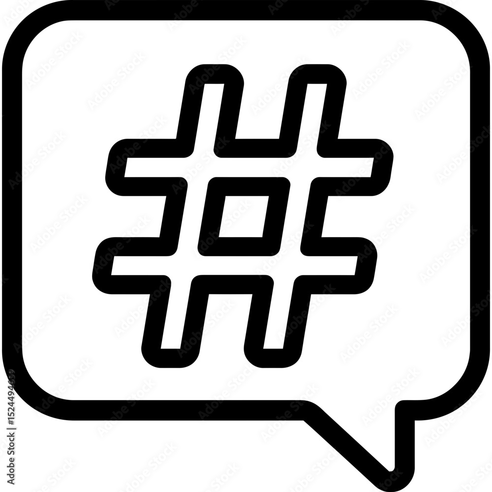 Fototapeta premium Modern vector hashtag symbol design