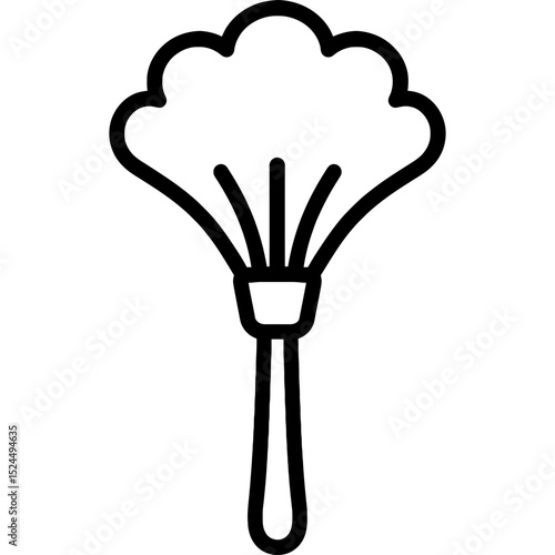 Modern outline icon of cleaning duster