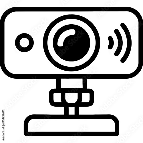 Outline icon of gaming webcam