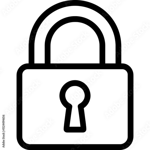 Minimalist padlock icon design