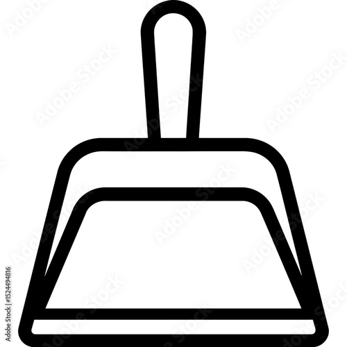 Minimalist dustpan vector icon design