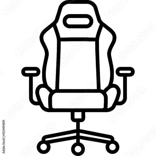 Minimalist gaming chair icon design
