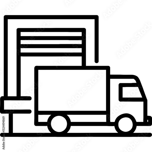 Minimalist loading dock icon