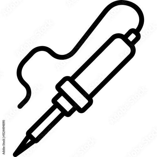 Minimalist icon of soldering iron tool