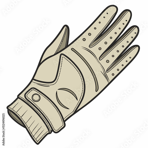Beige golf glove illustration stylish design
