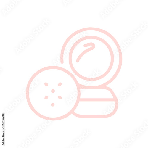 Elegant makeup setting powder illustration for flawless beauty, cosmetic essentials, and professional glamour