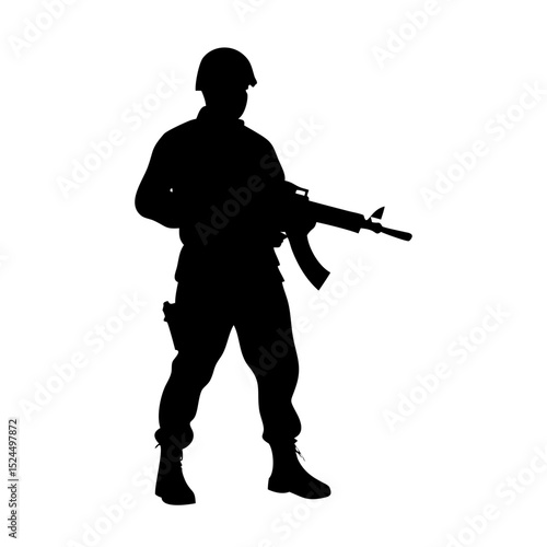 Soldier Vector Silhouette Design