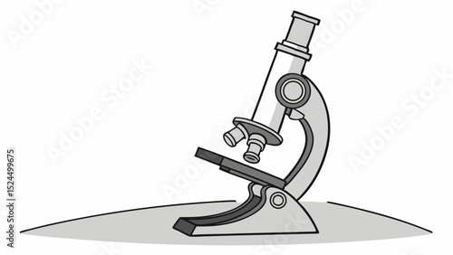 Illustrated Monocular Compound Light Microscope