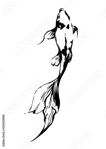 Goldfish in Ink – Traditional Sumi-e Art