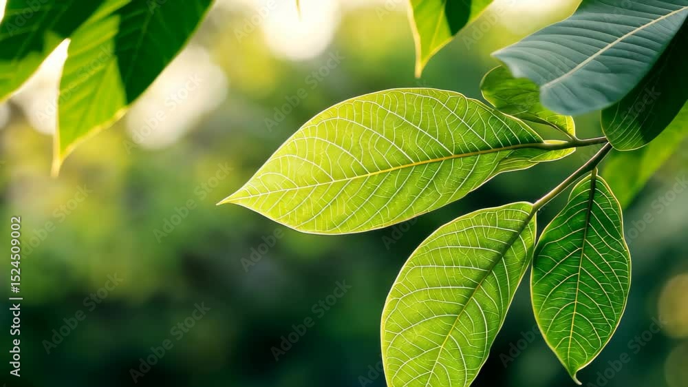 Green Leaves Sunlight: Vibrant green leaves bathed in soft sunlight, showcasing the intricate details of their veins and textures. A serene image representing new growth and nature's beauty. Green Leaves Sunlight: Vibrant green leaves bathed in soft sunlight, showcasing the intricate details of their veins and textures. A serene image representing new growth and nature's beauty.