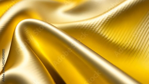Golden Silk: A close-up shot of shimmering golden silk, its elegant folds and textures radiating opulence and luxury.
