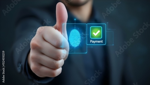 Secure mobile payment with fingerprint authentication digital banking and biometric technology