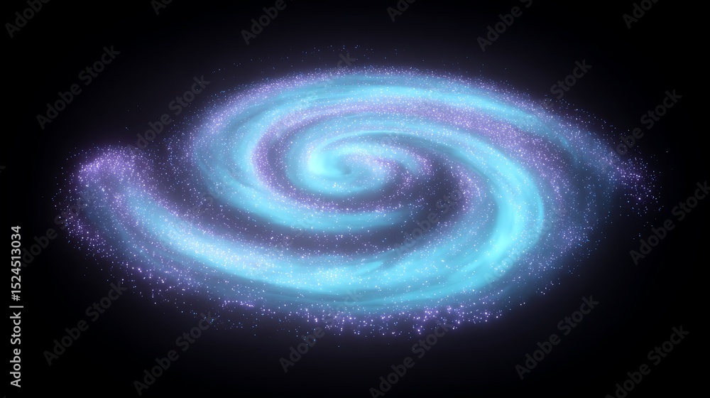 Swirling galaxy with stardust and light Swirling galaxy with stardust and light