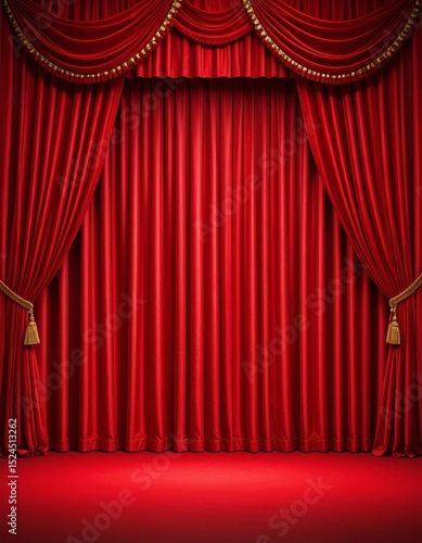 赤いカーテンのステージ