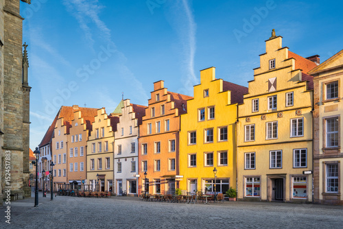 Historic buildings on the market square of Osnabrück, Germany