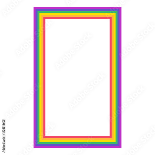 Pride rainbow decorative frame