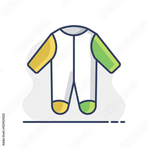 Baby bodysuit vector isolated icon. Baby Romper