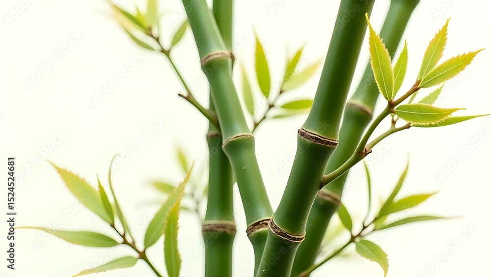Naklejka premium green bamboo leaves