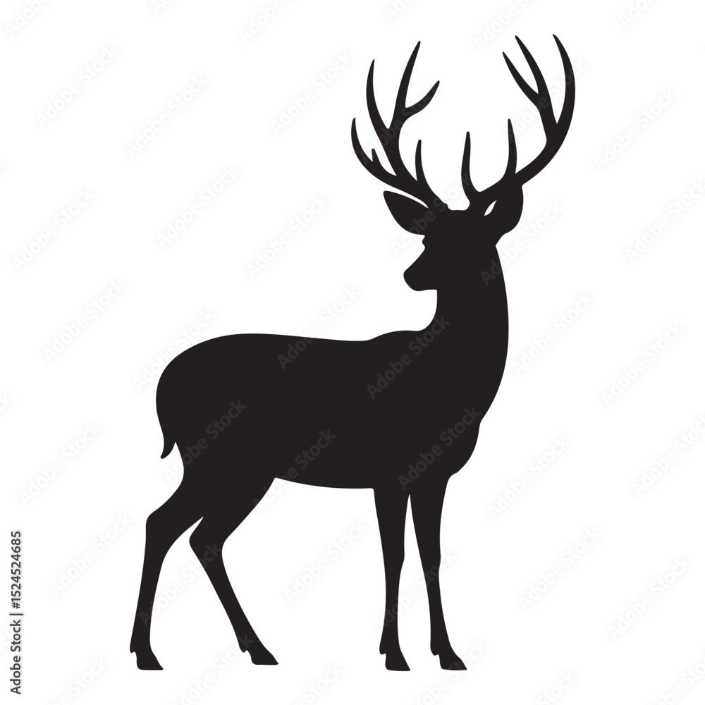 Fototapeta premium deer silhouette vector