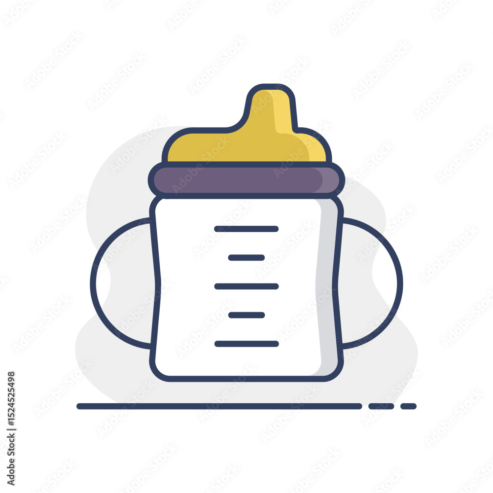 Toddler sippy cup vector isolated icon Toddler sippy cup vector isolated icon