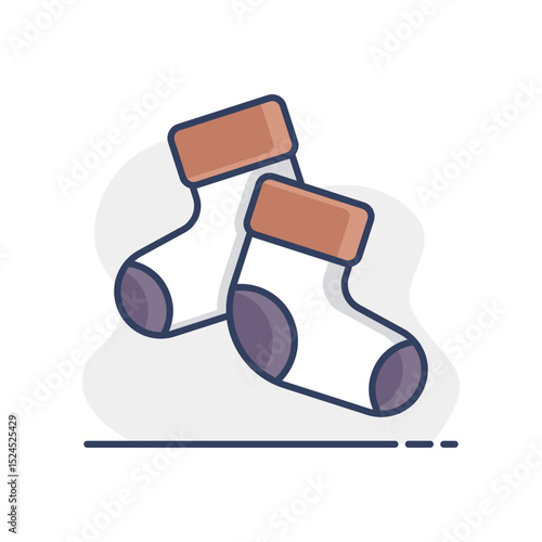 Baby socks bootees vector isolated icon