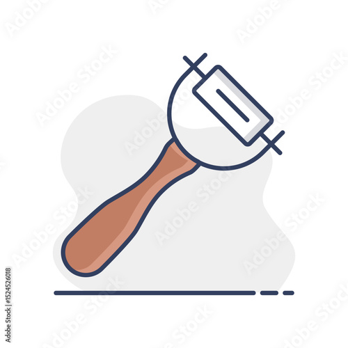 Peeler vector icon. Potato peeler sign