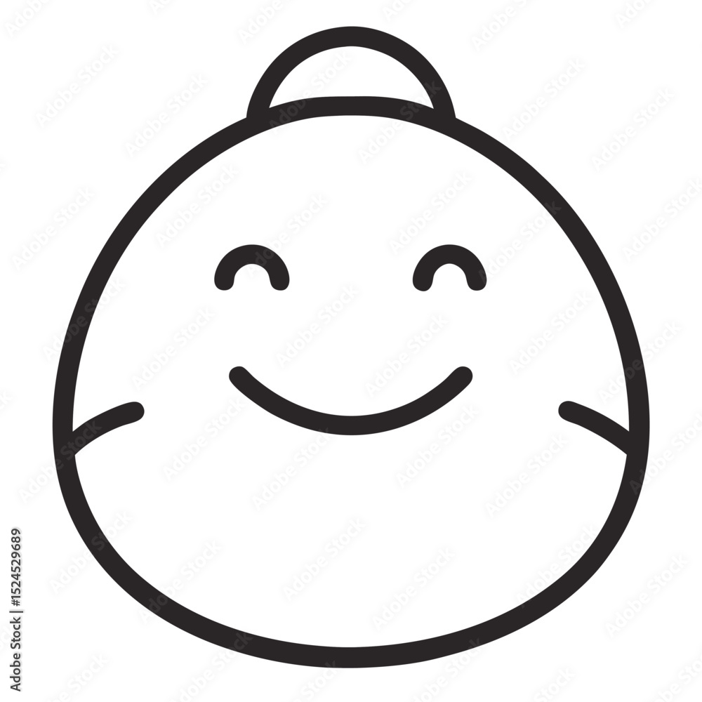 Happy smiley face vector icon with a cheerful web button design concept Happy smiley face vector icon with a cheerful web button design concept