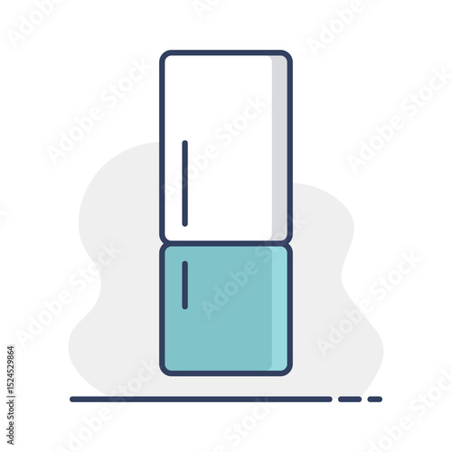 Refrigerator vector icon. Kitchen appliance