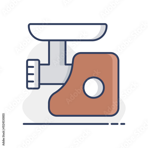 Electric meat grinder vector icon