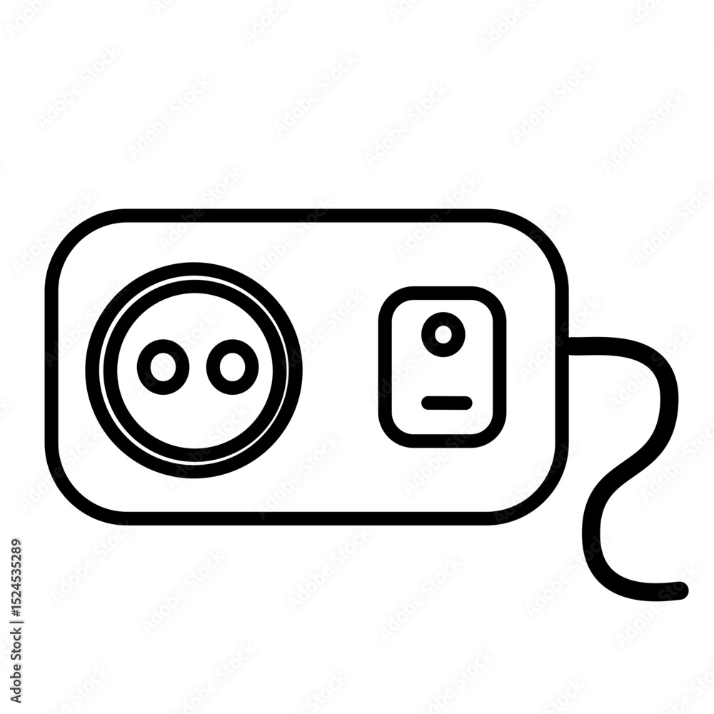 Electric socket icon element design template Electric socket icon element design template