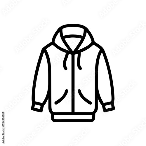 Vector illustration of a hoodie, simple design for fashion and casual wear themes
