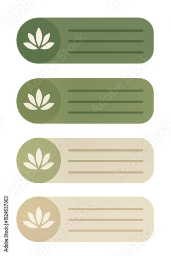 Floral Decorative Labels in Earth Tones