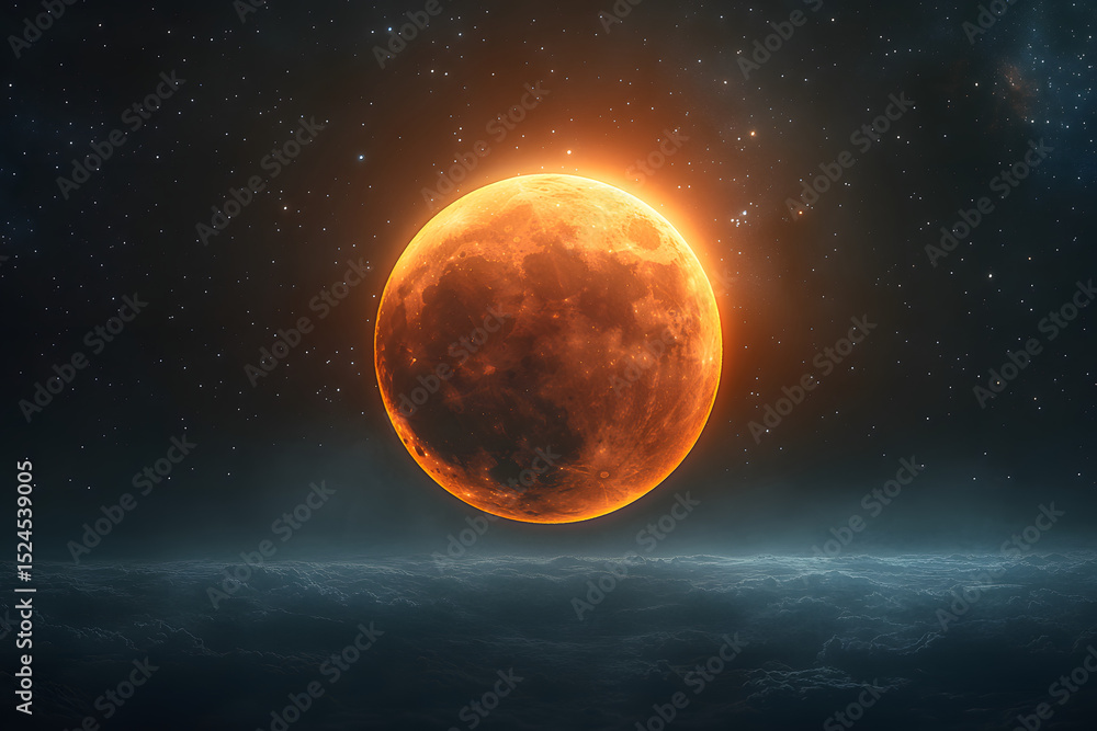 Obraz premium Moon fire astronomy outdoors.