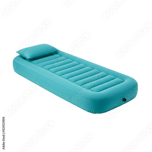 Inflatable mattress isolated on white background